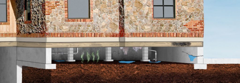 Eliminating cold and dampness in a crawl space